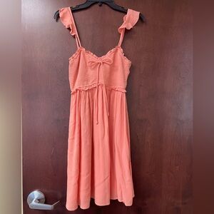 C’isa Ladies Coral Smocked Dress Size Small